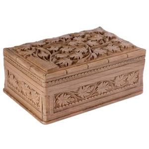 Multiuse Wood Engraving Decorative Storage <b>Box</b> With Hinged Lid For Jewelry <b>Keepsake</b> Vanity Organizer For Homedecor Wedding Gift - Product Image 4