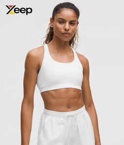 XEEP เสื้อชั้นในกีฬาโยคะสำหรับผู้หญิง XC-SB-90 ผ้าสแปนเด็กซ์/โพลีเอสเตอร์แบบเรียบ ระบายอากาศได้ดี สายปรับได้ แผ่นรองถอดออกได้ รองรับได้ดี - Product Image 1