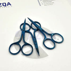 Ciseaux à broder professionnels en acier inoxydable revêtu de titane bleu, outil compact de précision pour couper les fils et travaux manuels - Product Image 4