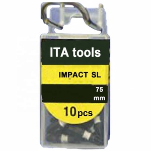1/4" 75mmL S2 Steel Industrial Impact Slotted <b>Bits</b> with Color-Sleeve and Phosphate Manganese Finish (OEM DIY) - Product Image 4