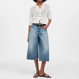 Pantalones Culotte Vaqueros de Punto Personalizados, Estilo Urbano, con MOQ Bajo - Product Image 1