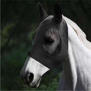 Nouveau Masque Anti-Moustiques et Anti-Moucherons pour Cheval, Respirant et Rafraîchissant, Protection Solaire pour Tête de Cheval Sans Oreilles, Fournitures d'Équitation et Soins Équin - Product Image 1