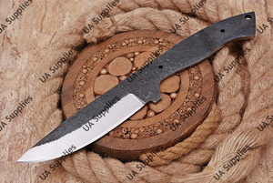 Cuchillo de Caza y Camping de Hoja Fija de Acero al Carbono Forjado a Mano con Espiga Completa, Punta Caída, Longitud de Hoja Personalizable, ODM - Product Image 2