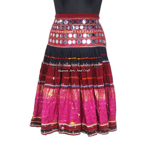 Boho Embroidered Banajara Women Skirt Gypsy Lehenga Long Maxi Skirt Bohemian Cotton Skirt Colorful Bohemian Design Vintage Gift - Product Image 1
