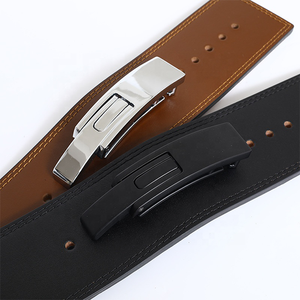 Ceinture de musculation professionnelle en cuir épais avec fermeture à levier en acier réglable, construction durable - Product Image 5