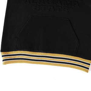 Custom Alabama State <b>Black</b> Quarter Zip Crewneck for Team Uniforms Wholesale Apparel OEM Private Label for Wholesale Buyers Need - Product Image 3