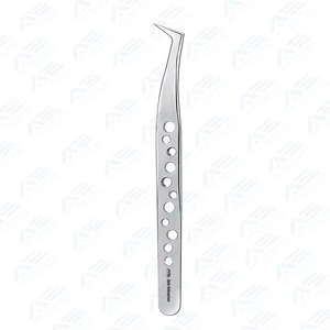 Pince à cils en acier inoxydable pour application de cils classiques et volume, pince droite pour extension de cils - Product Image 6