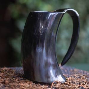 100% High Quality Viking <b>Wine</b> Horn Mug Top Trending Europe-Style Carved Drinking Horn Tankard Buffalo Ox Horn Agate Coffee - Product Image 6