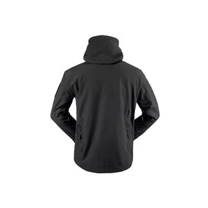 Conjunto corto cortavientos de dos piezas de nailon con cremallera reflectante personalizado para hombre, chaqueta y pantalones cortos con posición frontal del logotipo - Product Image 4