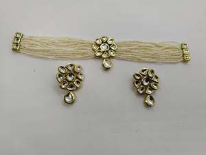 Indian Stylish Layered Pearl Rani Haar Long Kundan Necklace Zircon Alloy Jewellery Set Wedding Engagement Party Gift Hiphop Gold - Product Image 4