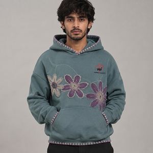 Sweat-shirt à capuche vintage pour homme, effet usé, avec broderie graphique, pour un style décontracté et urbain au quotidien - Product Image 5