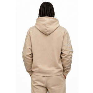 Sudaderas con Pedrería Personalizadas para Hombre, Felpa Gruesa Premium, Ropa Urbana, Diseño de Logotipo Personalizado, Venta al Por Mayor, Bajo MOQ - Product Image 3