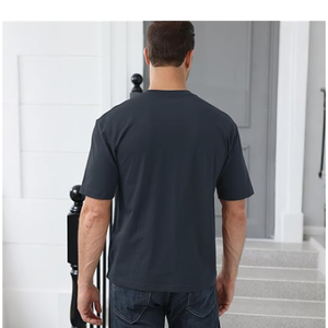 T-shirts en jersey 100 % coton de haute qualité, épais, imprimés, unis, anti-plis, respirants, grandes tailles, personnalisables pour hommes - Product Image 2