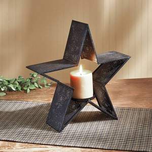 Centro de Mesa Navideño de Metal Hecho a Mano con Base de Madera, Decoración Artesanal para la Mesa - Product Image 2