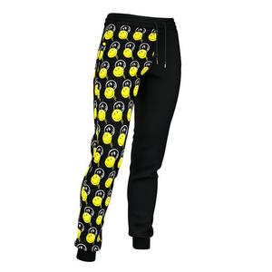 Men's Black <b>White</b> Printed Spliced Sweatpants Elastic Waist Casual <b>Joggers</b> Autumn Wear - Product Image 4