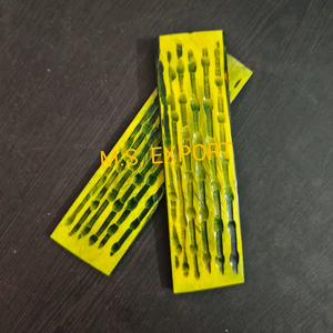 Couteau artisanal de haute qualité en os de chameau jaune, unique, inspiré de la nature, écologique, à lame dentelée, sculpté, artisanat naturel, souvenir d'amour - Product Image 4