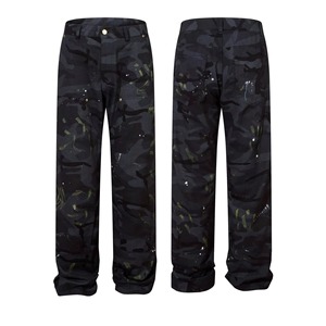 Jeans de Mezclilla para Hombre, 100% Algodón, Lavado Invernal, Corte Holgado, Pierna Recta, Color Oscuro, Transpirables, Ecológicos, Resistentes al Viento e Impermeables - Product Image 1