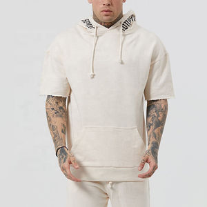 Conjunto de Sudadera con Capucha y Pantalones Cortos de Verano para Hombre, Ligero, Ecológico, 100% Algodón, Estilo Casual de Dos Piezas - Product Image 3