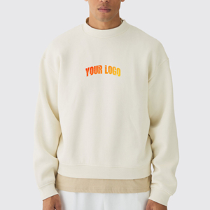 Sweat-shirt en coton surdimensionné personnalisé pour homme, logo brodé, pull respirant et confortable, sweat-shirts pour homme personnalisés - Product Image 4