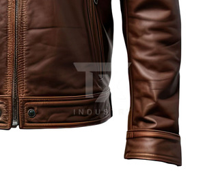 Chaqueta Delgada de Lona y Cuero Casual de Invierno para Hombre con Logotipo Frontal, Diseño Transpirable y Resistente al Viento, Prenda de Moda para Exteriores de Alta Calidad - Product Image 6
