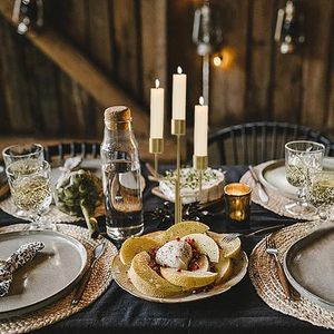 3-Arm Iron Candle Holders for Taper and Pillar Candles Elegant Gold Plated Metal Candlestick <b>Stands</b> for Christmas Decoration - Product Image 6