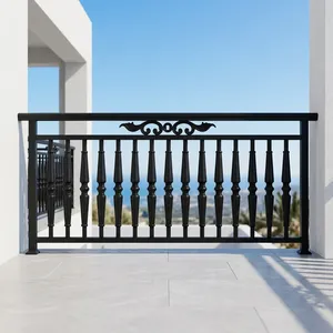 Barandillas de Balcón Tradicionales de Hierro Fundido, Montadas en la Pared, Resistentes al Óxido, para Uso en Exteriores - Product Image 1