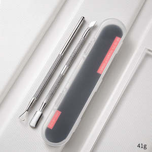 High Quality Curved Blade Stainless Steel Nail Cuticle Pusher Double End Wide Jaw Opening for Finger Dead Skin Removal ANAAIF - Product Image 1