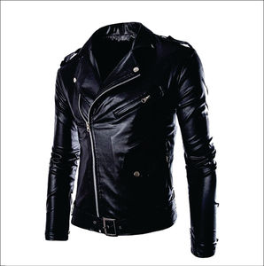 Veste en cuir confortable pour homme avec logo personnalisé, imperméable et coupe-vent, épaisse pour l'hiver, pour adultes - Service OEM - Product Image 4