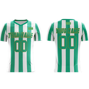 เสื้อฟุตบอลคุณภาพสูง โพลีเอสเตอร์ 100% สกรีนโลโก้ตามสั่ง ระบายอากาศได้ดี แห้งเร็ว สำหรับผู้ใหญ่ทุกเพศ  ขั้นต่ำในการสั่งซื้อน้อย ราคาสมเหตุสมผล - Product Image 1