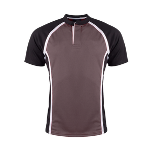 เสื้อเจอร์ซีย์กีฬาคอเฮนลีย์ แขนสั้น ผ้าฝ้าย 100% สีบล็อก  แบบทีม  ทรงแร็กแลน  โลโก้ด้านหน้า สำหรับฝึกซ้อมเบสบอล ซอฟต์บอล - Product Image 3