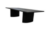 Table basse traditionnelle en MDF noir pour appartement et hôtel, mobilier de salon - Product Image 1