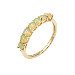 แหวนทองคำแท้ 14k ลายครึ่งวงกลมประดับเพชร 3 มม. 7 เม็ด จาก Chordia Jewels ผู้จัดจำหน่ายที่ได้รับการยืนยัน - Product Image 5