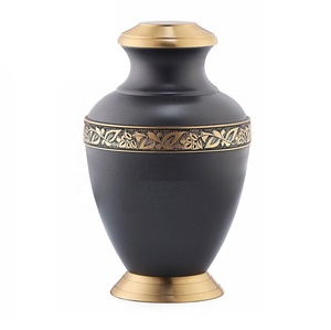 Golden Floral Band Cremation Urns New Shape Brass Handmade Memorial <b>Ashes</b> <b>Keepsake</b> High Quality Metal Funeral Jars Low Price Urn - Product Image 3