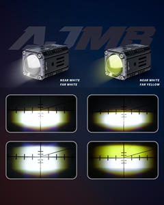 Sistema de Luces Antiniebla Profesionales para Motocicleta AJ LIGHT DESIGN MINI-FOGWY, Blanco/Amarillo, 12W, para Reequipamiento/Actualización - Product Image 4