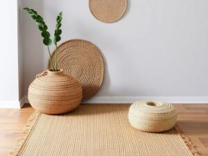 Tapis en jute tissé à la main de qualité supérieure, finition naturelle, tapis artisanal traditionnel en jute, tapis de sol au prix de gros - Product Image 2