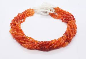 Perles ovales lisses en cornaline naturelle AAA 5x7MM, perles de pierre précieuse cornaline dégradée, brin de perles de cornaline unies de 16 pouces pour bijoux - Product Image 2