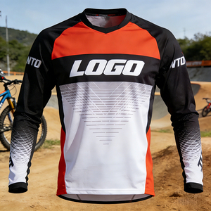 Maillot de course VTT Downhill Motocross à séchage rapide et respirant, avec logo personnalisé, vêtements de VTT DH, vêtements de sport BMX tout-terrain, OEM - Product Image 2
