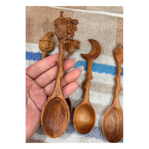 Cuillères à thé en bois, design minimaliste, poignée créative, non toxiques, lavables au lave-vaisselle, accessoires de cuisine écologiques, cadeaux - Product Image 2