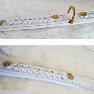 Genuine Leather <b>Braided</b> Dogs pet Collars offering durability comfort and premium pet fashion <b>accessories</b> for sale - Product Image 3