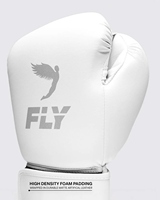 Gants de boxe en cuir véritable de haute qualité, 100% best-sellers, fabriqués au Pakistan, gants de boxe pour hommes, gants blancs Fly