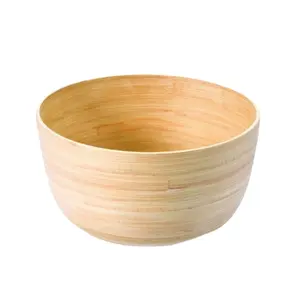 Mukbang foods Handmade Tableware set spun bamboo bowl/spun bamboo plate/salad bamboo bowl