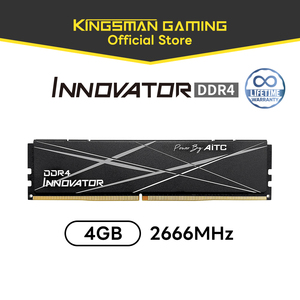 KINGSMAN Black <b>4GB</b> DDR4 2666Mhz Desktop Gaming <b>RAM</b> for PC - Product Image 2