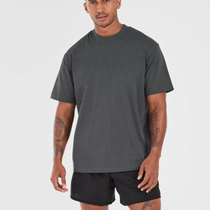T-shirts en coton blancs pour streetwear, coupe oversize à épaules tombantes, impression personnalisée de haute qualité, t-shirt lourd pour hommes - Product Image 3