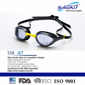 Gafas de Natación Saeko Cobra-Ultra, Aprobadas por la FINA, CE ISO 18527, UV 400, Antivaho, para Competición, Modelo JET, Sin Espejo, Impermeables - Product Image 3