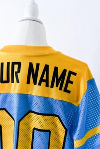 Maillot de football américain personnalisé de haute qualité, pas cher, pratique, 100% polyester, maille épaisse, manches courtes - Product Image 4