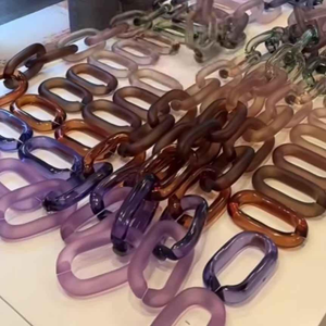 Chaînes en résine personnalisables, très grandes et aux couleurs claires, maillons en résine multicolores de grande taille disponibles. - Product Image 3