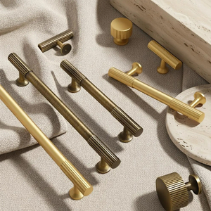 Vintage <b>Door</b> Knob Kitchen Furniture Drawer Hardware Antique <b>Pull</b> Gold Cabinet <b>Handles</b> - Product Image 1