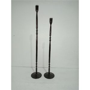 Applique murale moderne en fer forgé, porte-bougie 2 lumières, en métal noir mat, candélabre décoratif suspendu pour la décoration intérieure - Product Image 3