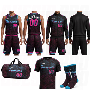 ชุดบาสเก็ตบอลแบบกำหนดเอง แพ็คเกจเสื้อเจอร์ซีย์ตาข่ายระบายอากาศ เสื้อฝึกซ้อม กระเป๋า ถุงเท้า ชุดวอร์ม ชื่อทีม เบอร์ทีม - Product Image 5