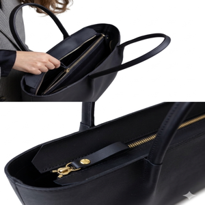 Bolso de mano de cuero negro Royaa, bolso grande para el hombro, bolso de trabajo para mujer, bolso de oficina con asa superior, regalo para mamá, bolso para estudiantes, regalo para hermana - Product Image 2